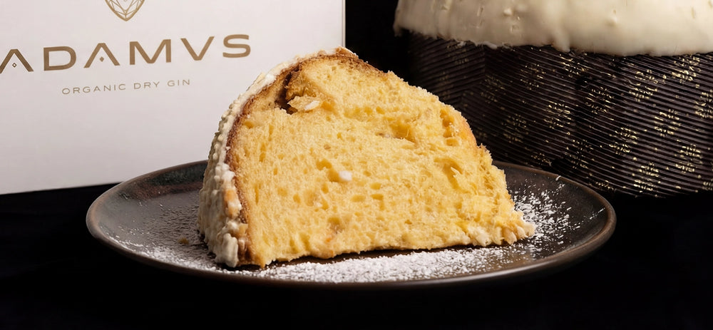 Panettone com creme de Adamus Organic Dry Gin