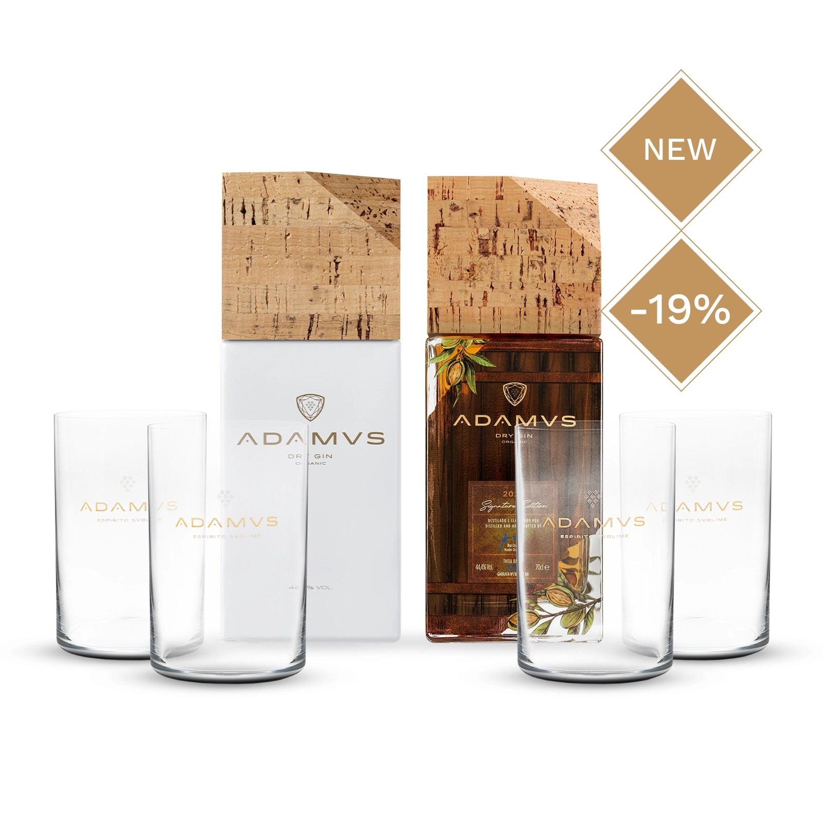 Pack Brindamos Adamus Mix: 1 Adamus Original + 1 Signature 23 + 4 Adamus Highball NOVOS