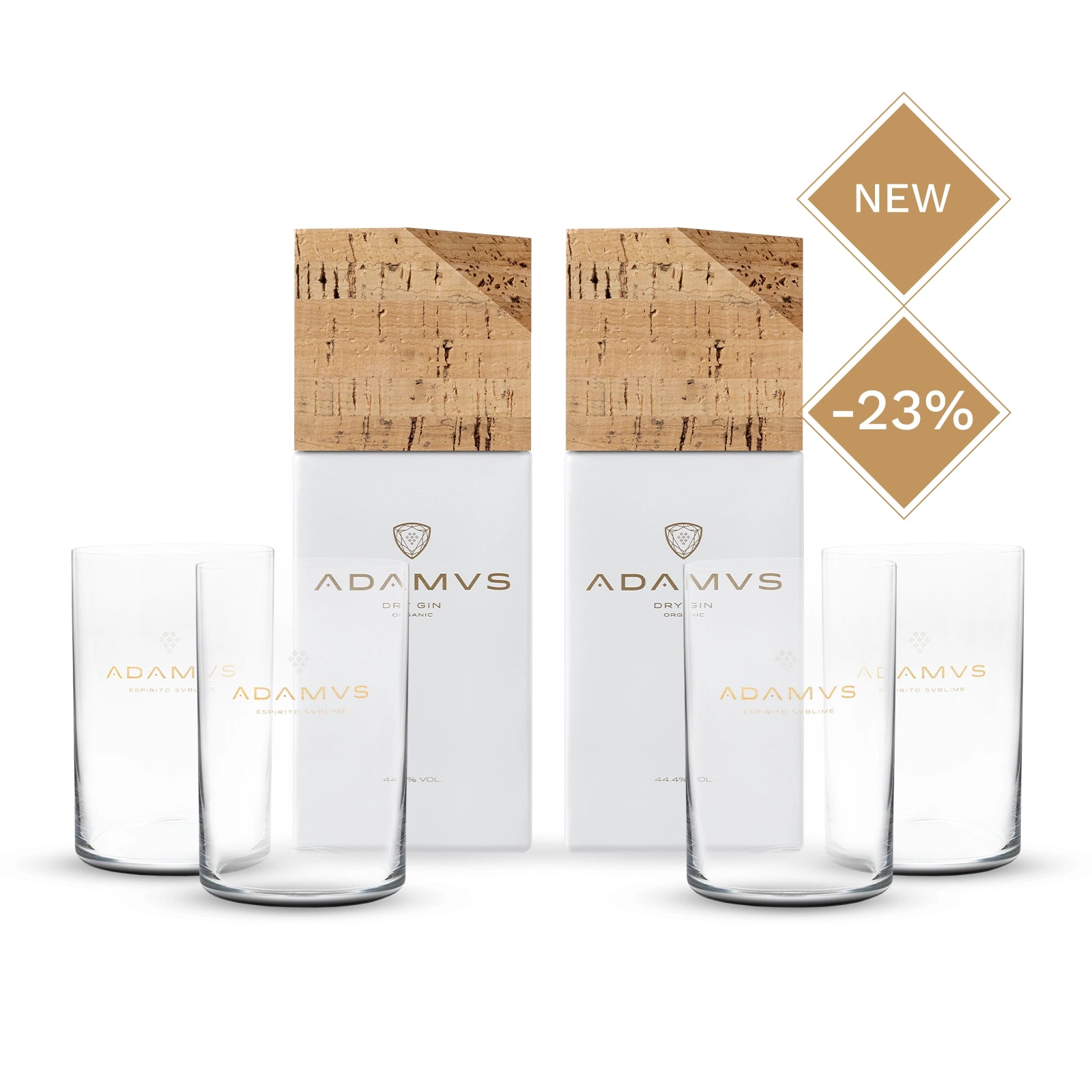 Pack Brindamos Adamus: 2 Adamus Original + 4 Copos Adamus Highball NOVOS